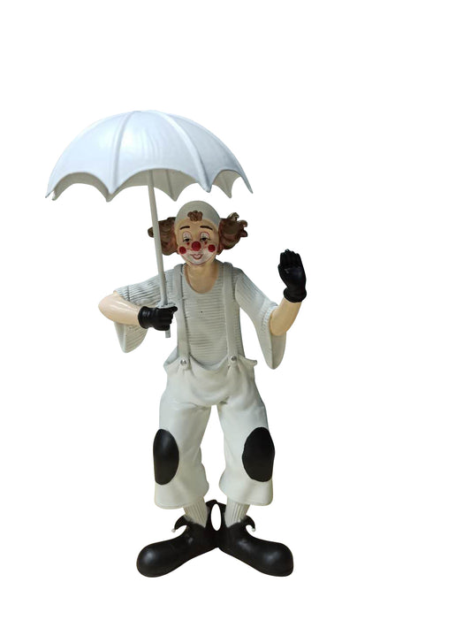 Art. 30060 Clown mit Schirm schwarz/weiß 22cm