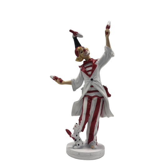 Art. 30089 Clown mit Kegeln rot/weiß 22cm