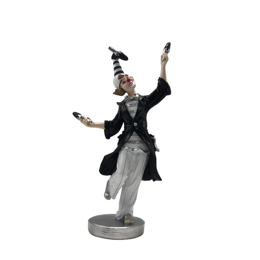 Art. 30090 Clown mit Kegeln weiß/schwarz 22cm
