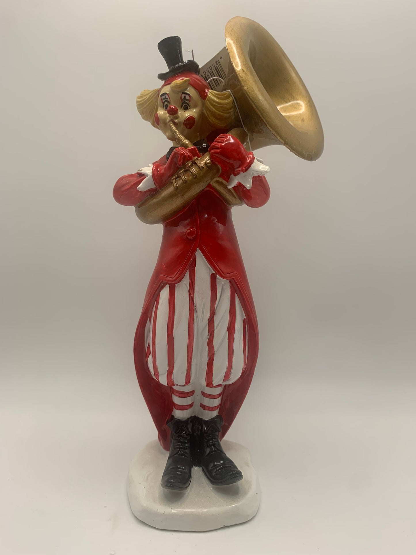 Art. 30091 Clown mit Tuba rot/weiß 22cm