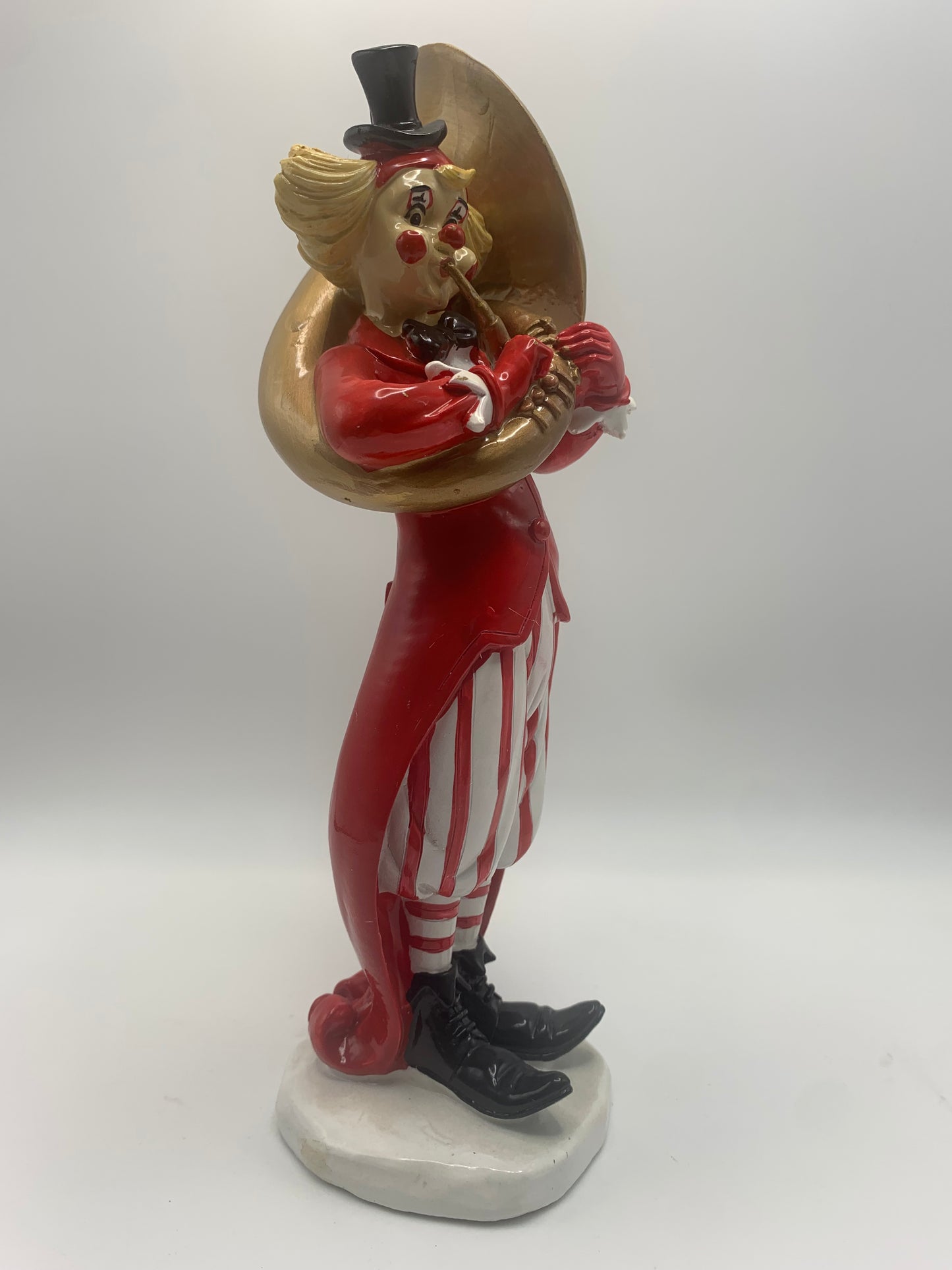 Art. 30091 Clown mit Tuba rot/weiß 22cm