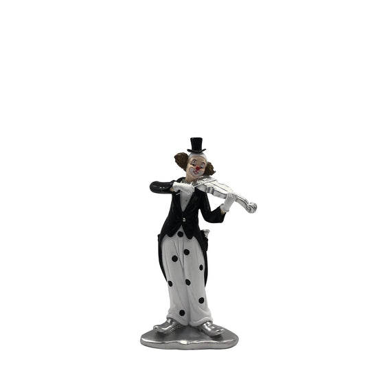 Art. 30096 Clown mit Geige weiß/schwarz 22cm